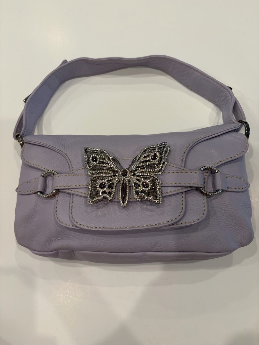 Valentino lavender butterfly crystal bag from the early 2000’s very rare🦋